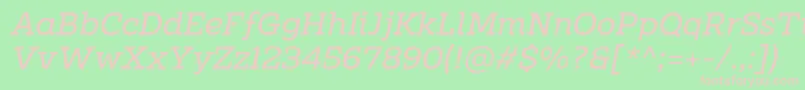 Clab Personal Use Italic Font – Pink Fonts on Green Background