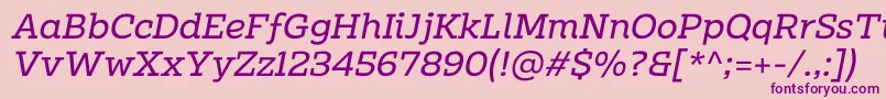 Clab Personal Use Italic-Schriftart – Violette Schriften auf rosa Hintergrund