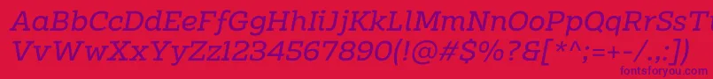 fuente Clab Personal Use Italic – Fuentes Moradas Sobre Fondo Rojo