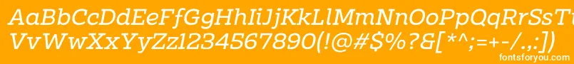 fuente Clab Personal Use Italic – Fuentes Blancas Sobre Fondo Naranja