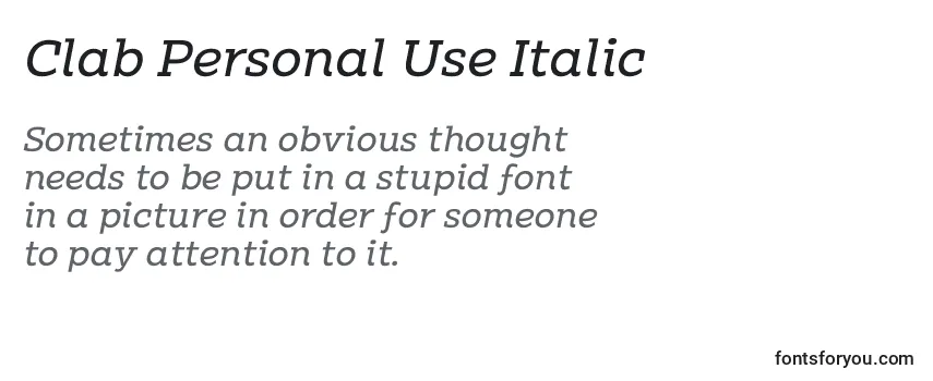 Police Clab Personal Use Italic