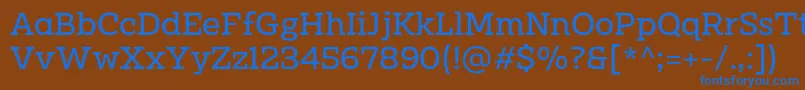 Clab Personal Use Regular Font – Blue Fonts on Brown Background