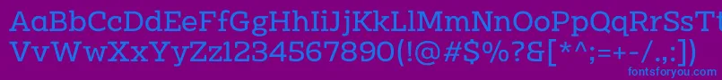 Clab Personal Use Regular Font – Blue Fonts on Purple Background