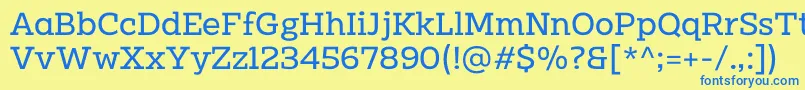 Clab Personal Use Regular Font – Blue Fonts on Yellow Background