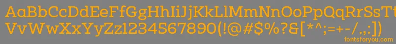 Clab Personal Use Regular Font – Orange Fonts on Gray Background