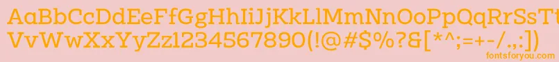 Clab Personal Use Regular Font – Orange Fonts on Pink Background