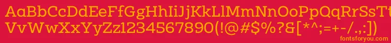 Clab Personal Use Regular Font – Orange Fonts on Red Background