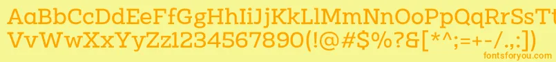 Clab Personal Use Regular Font – Orange Fonts on Yellow Background