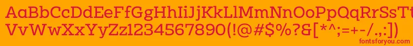 Clab Personal Use Regular Font – Red Fonts on Orange Background