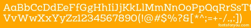 Clab Personal Use Regular Font – White Fonts on Orange Background