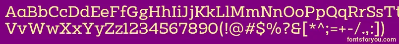 Clab Personal Use Regular Font – Yellow Fonts on Purple Background