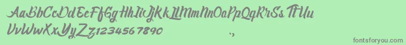 Claiborne Font – Gray Fonts on Green Background