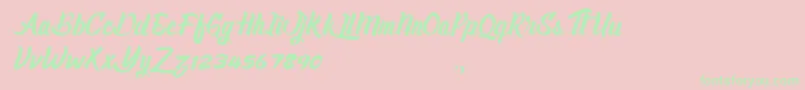 Claiborne Font – Green Fonts on Pink Background