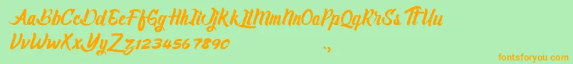More about Claiborne Font Claiborne Font – Orange Fonts on Green Background