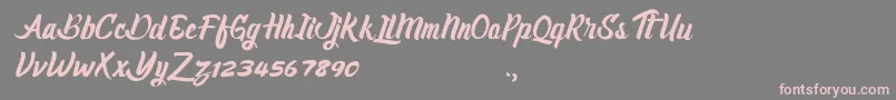 Claiborne-Schriftart – Rosa Schriften auf grauem Hintergrund