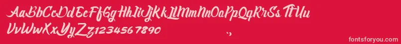 Claiborne Font – Pink Fonts on Red Background