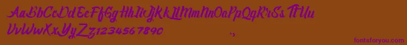 Claiborne Font – Purple Fonts on Brown Background