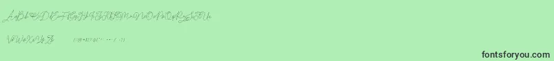 フォントClaire for personal use – 緑の背景に黒い文字