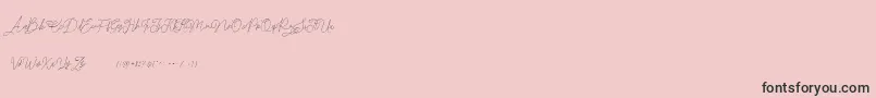 Claire for personal use-Schriftart – Schwarze Schriften auf rosa Hintergrund