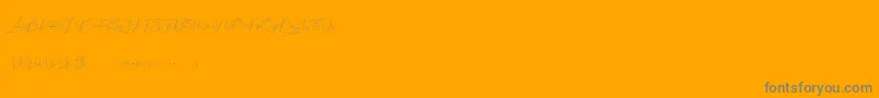 フォントClaire for personal use – オレンジの背景に灰色の文字