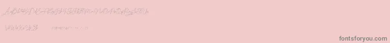 Claire for personal use Font – Gray Fonts on Pink Background