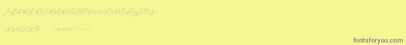 Czcionka Claire for personal use – szare czcionki na żółtym tle