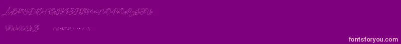 Claire for personal use Font – Pink Fonts on Purple Background