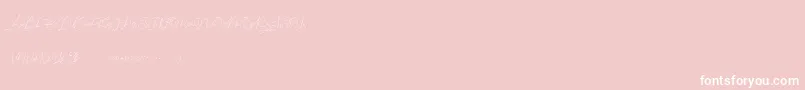 Claire for personal use-Schriftart – Weiße Schriften auf rosa Hintergrund