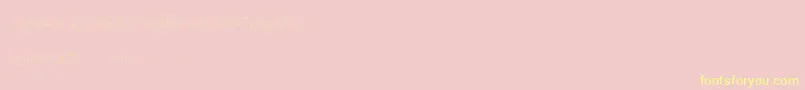 Claire for personal use Font – Yellow Fonts on Pink Background