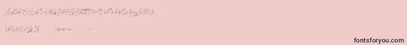 Claire for personal use Font – Black Fonts on Pink Background