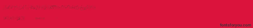 Claire for personal use Font – Black Fonts on Red Background