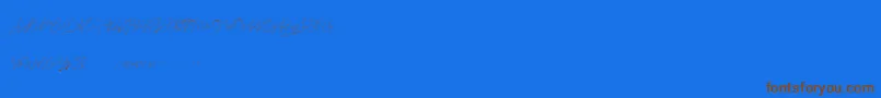 Claire for personal use Font – Brown Fonts on Blue Background