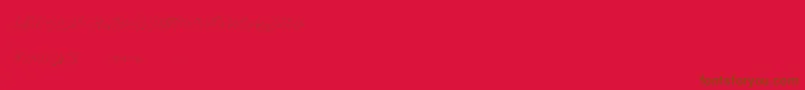 Claire for personal use Font – Brown Fonts on Red Background