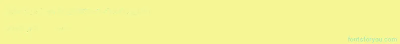 Claire for personal use Font – Green Fonts on Yellow Background