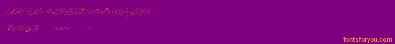 Claire for personal use Font – Orange Fonts on Purple Background