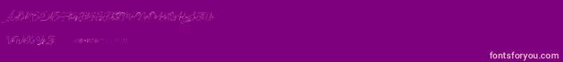 Claire for personal use Font – Pink Fonts on Purple Background