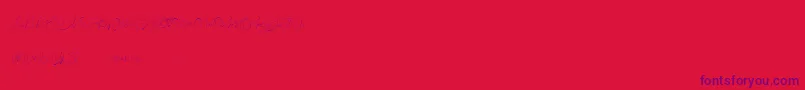 Claire for personal use Font – Purple Fonts on Red Background