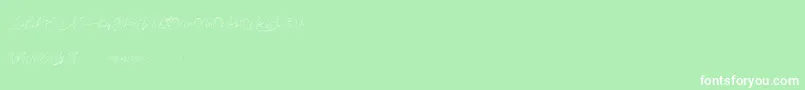 フォントClaire for personal use – 緑の背景に白い文字