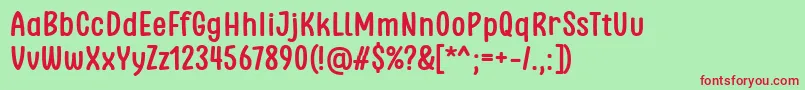 Clambake October Six Bold Font by Situjuh 7NTypes Font – Red Fonts on Green Background