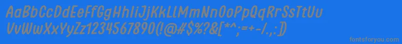 フォントClambake October Six Bold Italic Font by Situjuh 7NTypes – 青い背景に灰色の文字