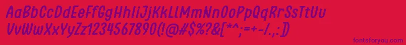 フォントClambake October Six Bold Italic Font by Situjuh 7NTypes – 赤い背景に紫のフォント