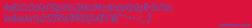 Clambake October Six Light Italic Font by Situjuh 7NTypes-Schriftart – Blaue Schriften auf rotem Hintergrund