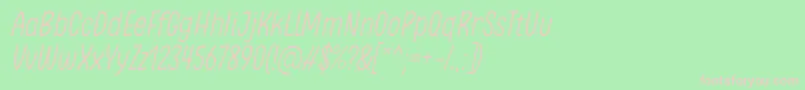 Clambake October Six Light Italic Font by Situjuh 7NTypes Font – Pink Fonts on Green Background