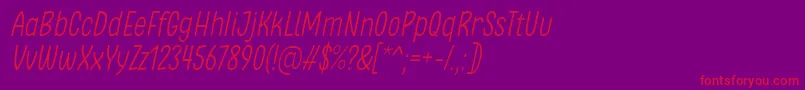 fuente Clambake October Six Light Italic Font by Situjuh 7NTypes – Fuentes Rojas Sobre Fondo Morado