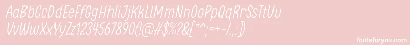フォントClambake October Six Light Italic Font by Situjuh 7NTypes – ピンクの背景に白い文字