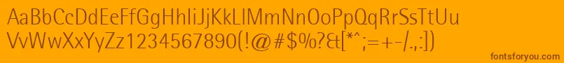 LibreSemisansLightSsiLight Font – Brown Fonts on Orange Background