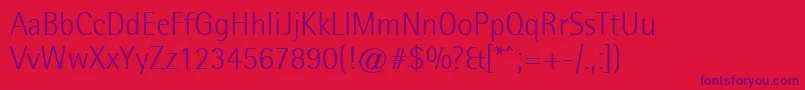 LibreSemisansLightSsiLight Font – Purple Fonts on Red Background