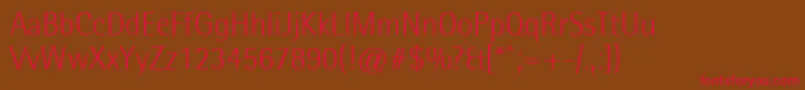 LibreSemisansLightSsiLight Font – Red Fonts on Brown Background
