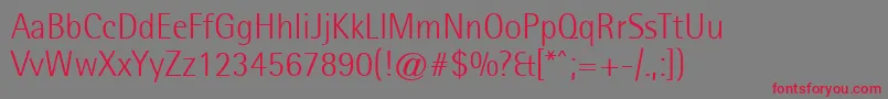 LibreSemisansLightSsiLight Font – Red Fonts on Gray Background