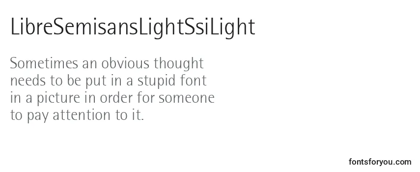 LibreSemisansLightSsiLight Font